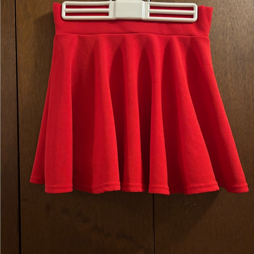 red skirt, size 3, brand unknown